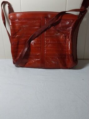 Vintage 90’s Lee Sands Genuine Eel Skin Shoulder Bag